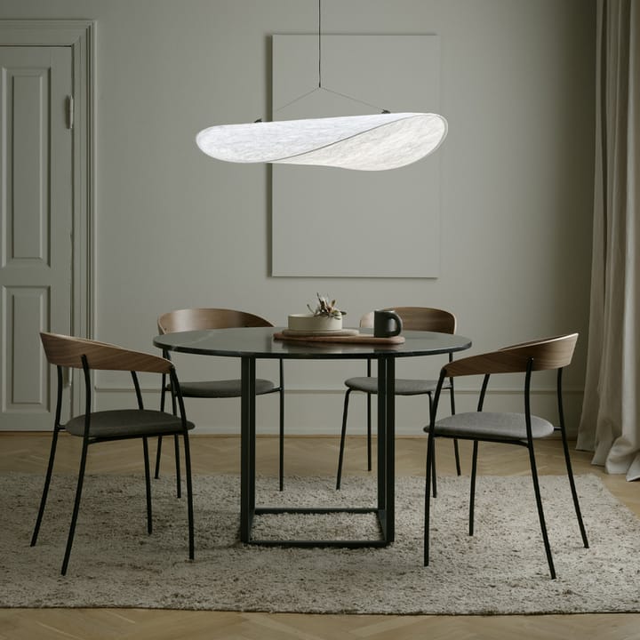 Florence matbord runt, natural oak, ø120 cm, svart stativ New Works