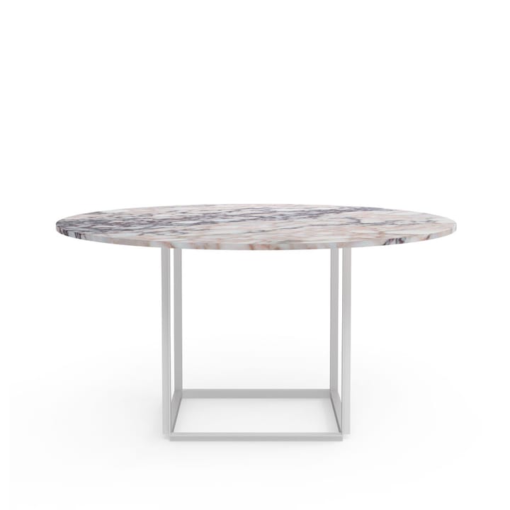 Florence matbord runt - white viola marble, ø145 cm, vitt stativ - New Works