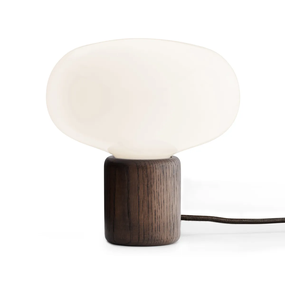 New Works Karl-Johan bordslampa Smoked oak-white opal glass