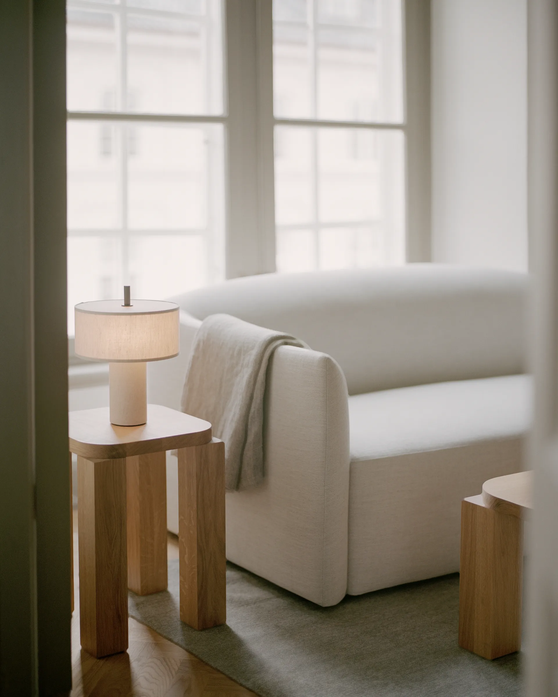 Margin portabel bordslampa, Beige New Works