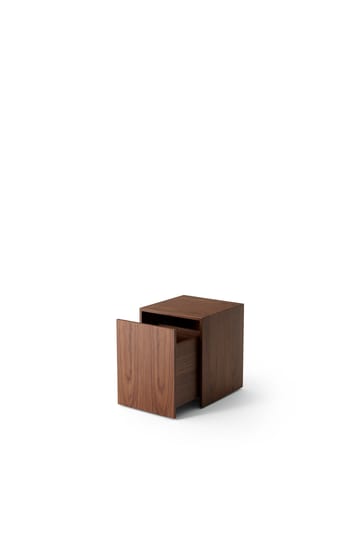 Mass sidobord med låda - Valnöt - New Works
