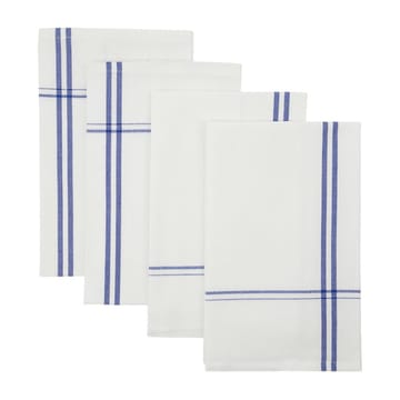 Amow tygservett 32x52 cm 4-pack - Vit-blå - Nicolas Vahé