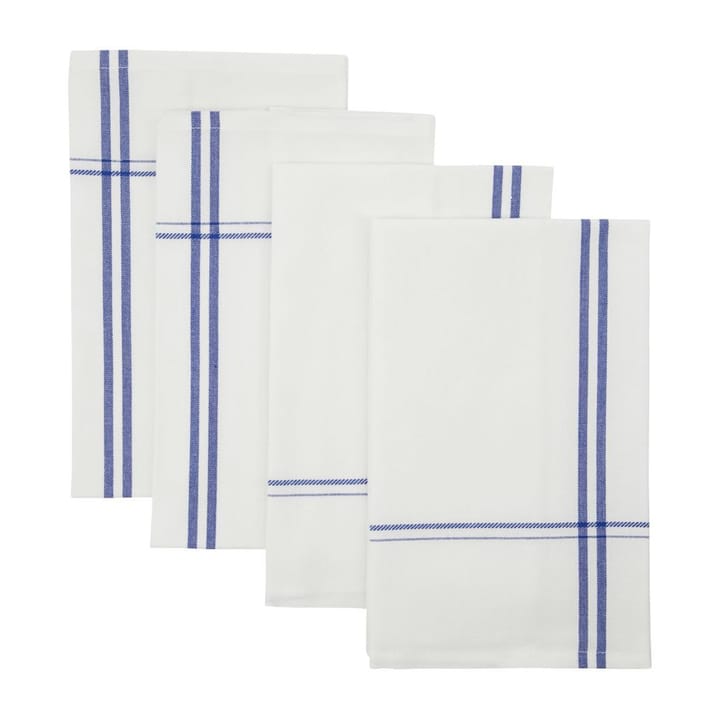 Amow tygservett 32x52 cm 4-pack, Vit-blå Nicolas Vahé