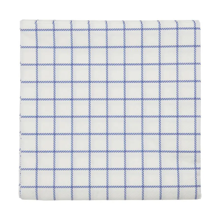 Check servetter 20x20 cm, Blå Nicolas Vahé