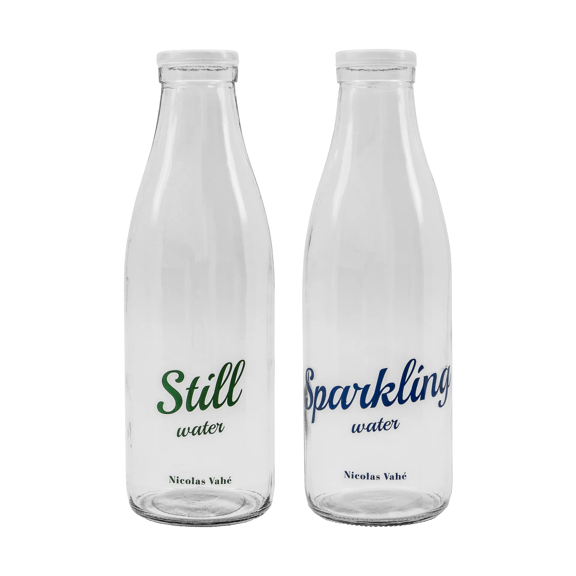 Flaska med lock 1 L, 2 delar, Still-Sparkling Nicolas Vahé