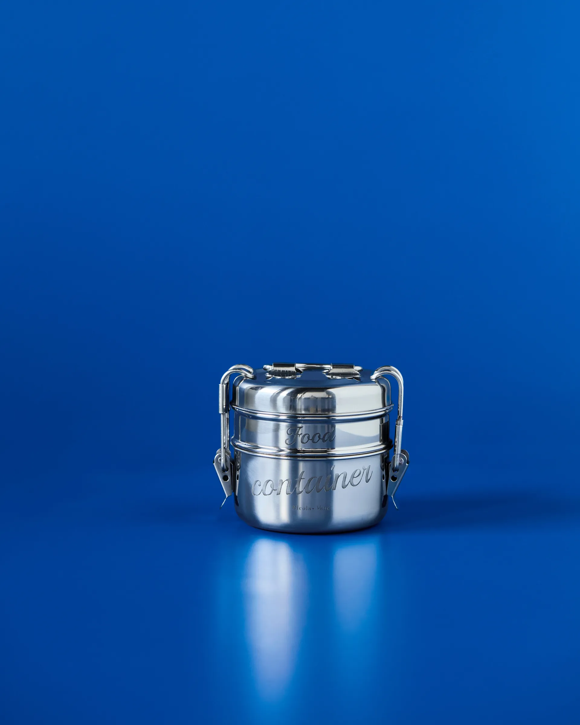 Nicolas Vahé matlåda 2 delar, Silver finish, Ø10 cm Nicolas Vahé