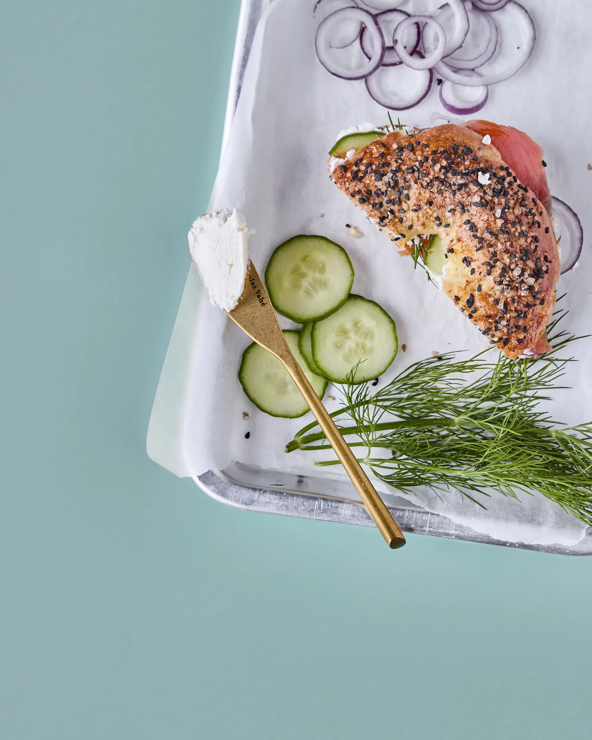 Nicolas Vahé smörkniv 4-pack, Antik guldfinish Nicolas Vahé