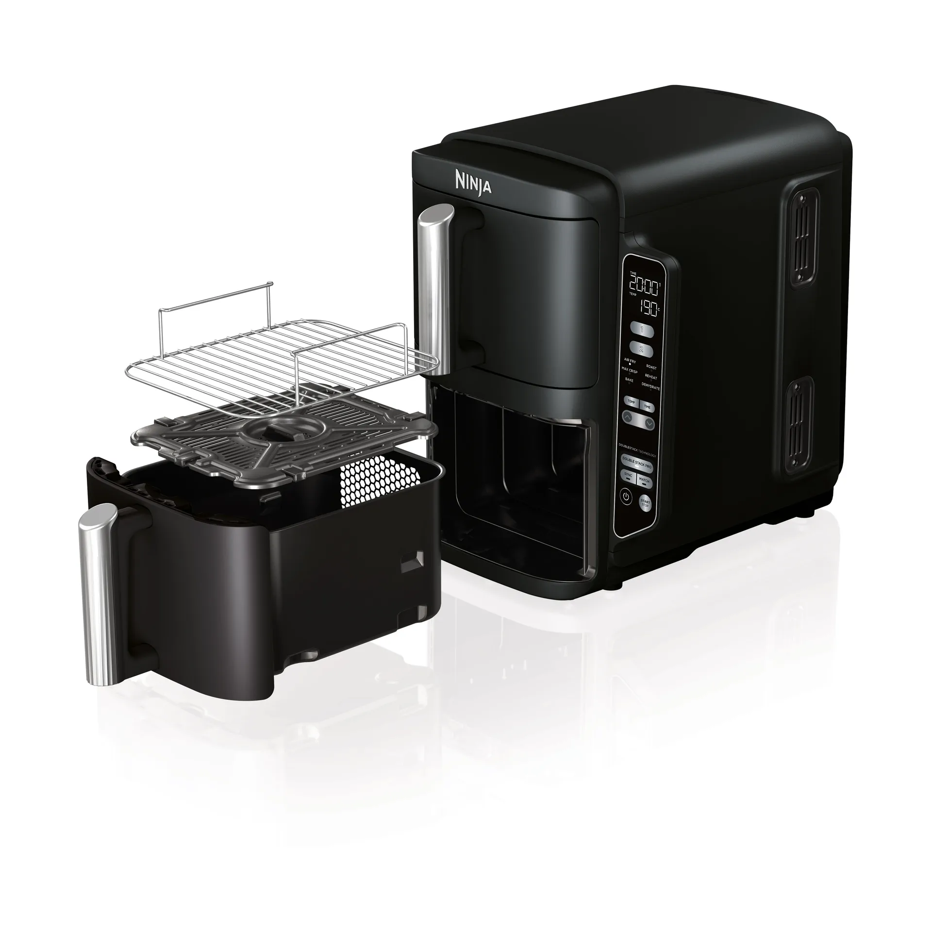 Ninja Air Fryer SL300EU double stack 2 lådor 7,6 L, Svart Ninja