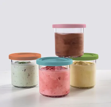 Ninja CREAMi behållare med lock 4-pack 470 ml NC300-serien (NC300/NC301/NC302) - Blå/rosa/grön/brun - Ninja