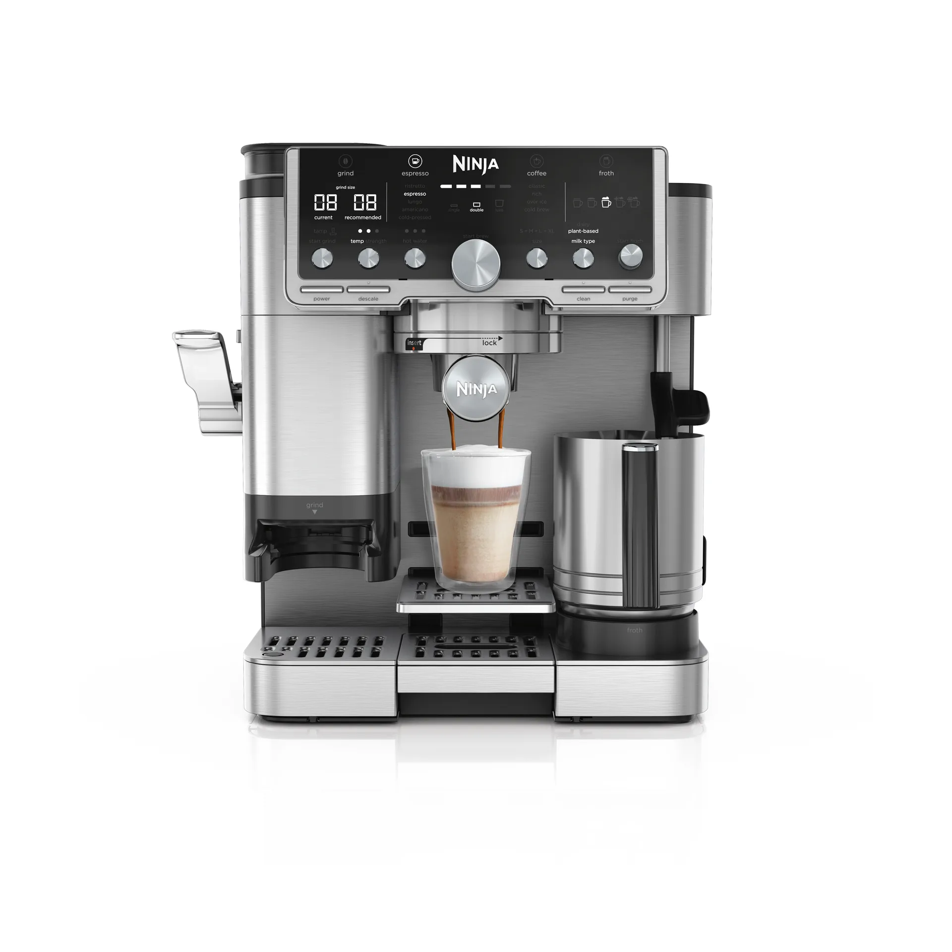 Ninja Luxe café pro series 3-i-1 espressomaskin, Stainless steel Ninja