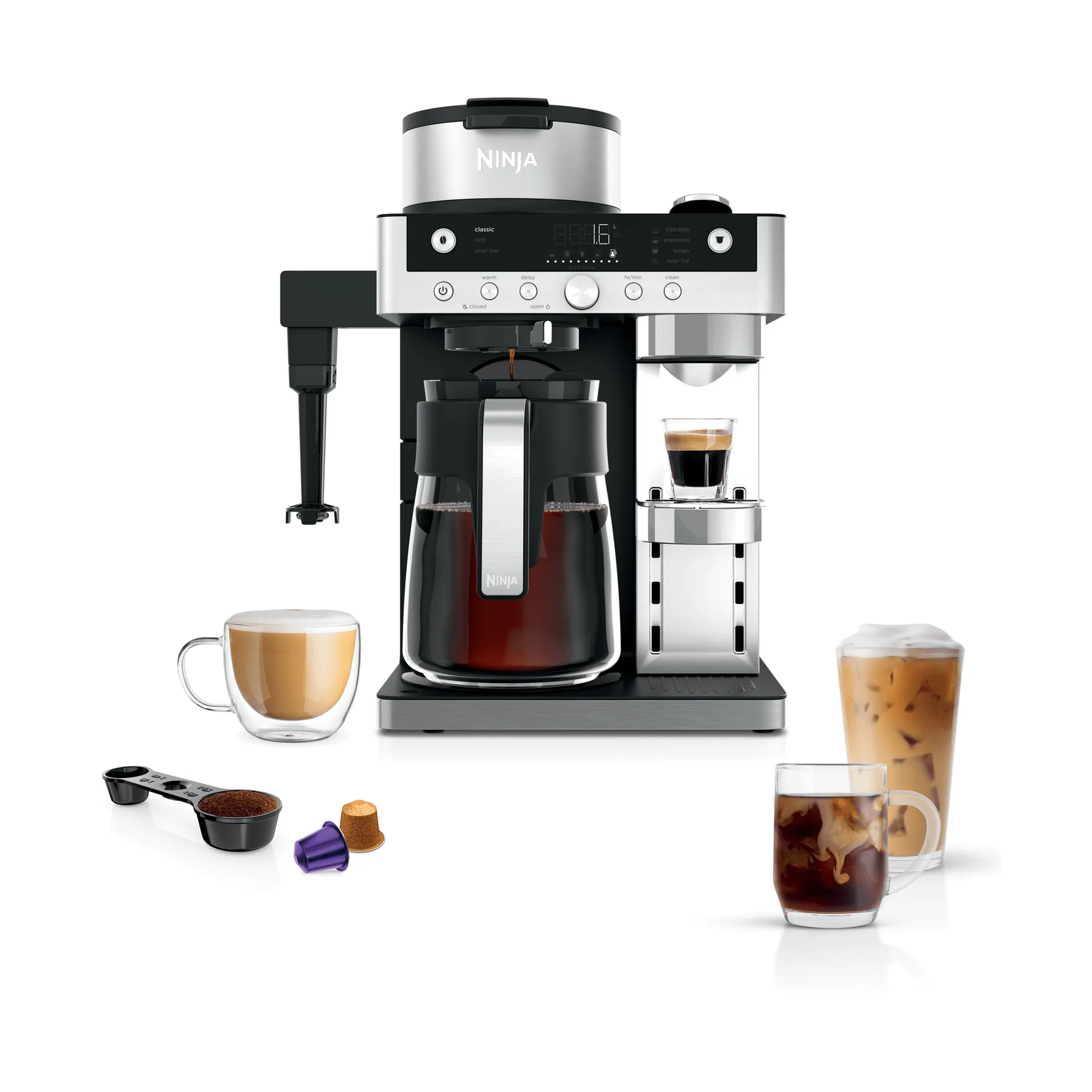 Ninja Prestige Dualbrew automatisk espressomaskin, Black Ninja