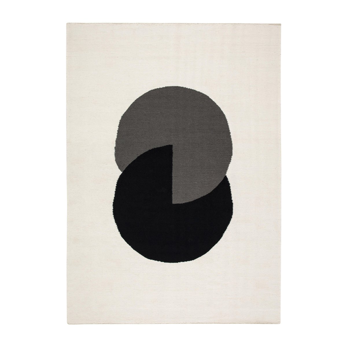 NJRD Circles blocks kelimmatta naturvit 170x240 cm | Skandinavisk Design | Ullmattor | Grå