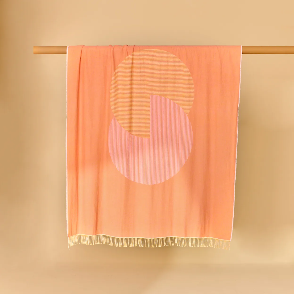 Circles bomullspläd 130x185 cm, Vit NJRD