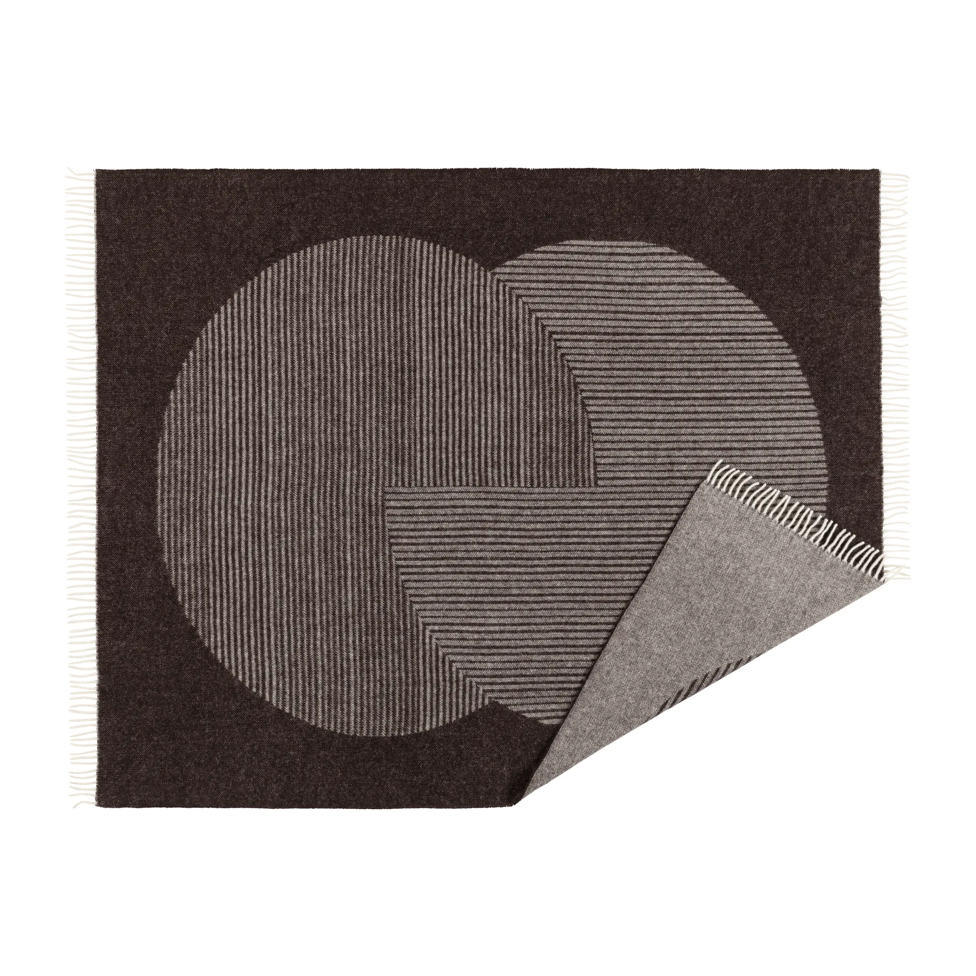 Circles ullpläd 130x185 cm, Brun NJRD