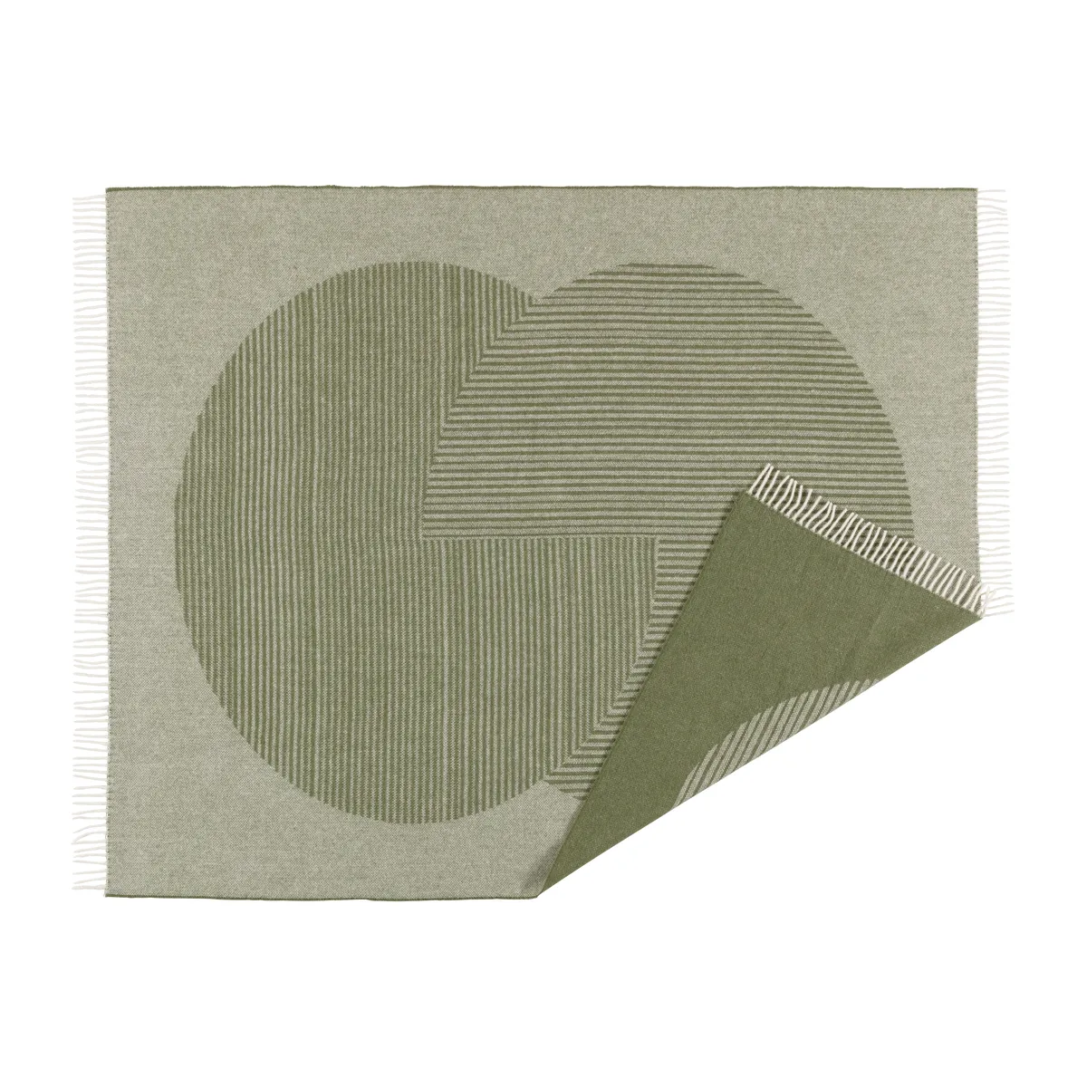 NJRD Circles ullpläd 130x185 cm Grön