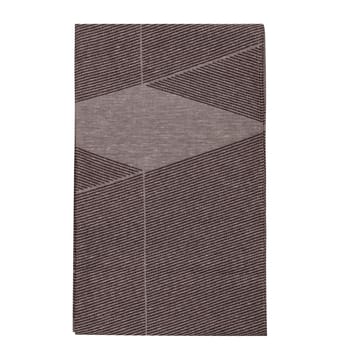 Geometric duk 147x250 cm - Brun-vit - NJRD