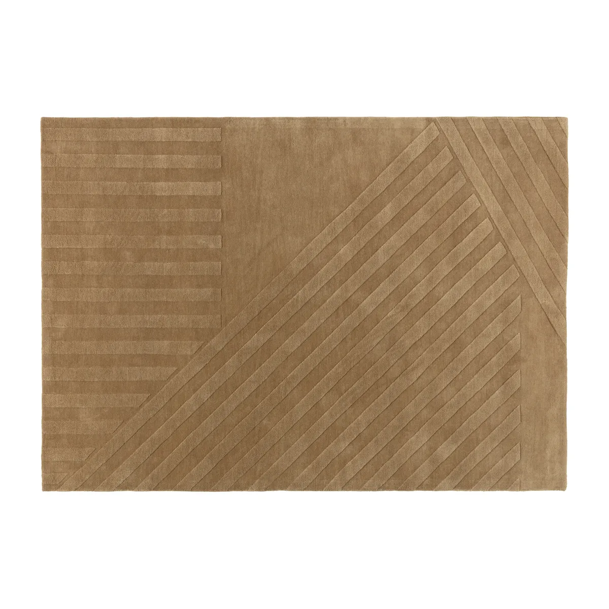 NJRD Levels ullmatta stripes beige 200x300 cm