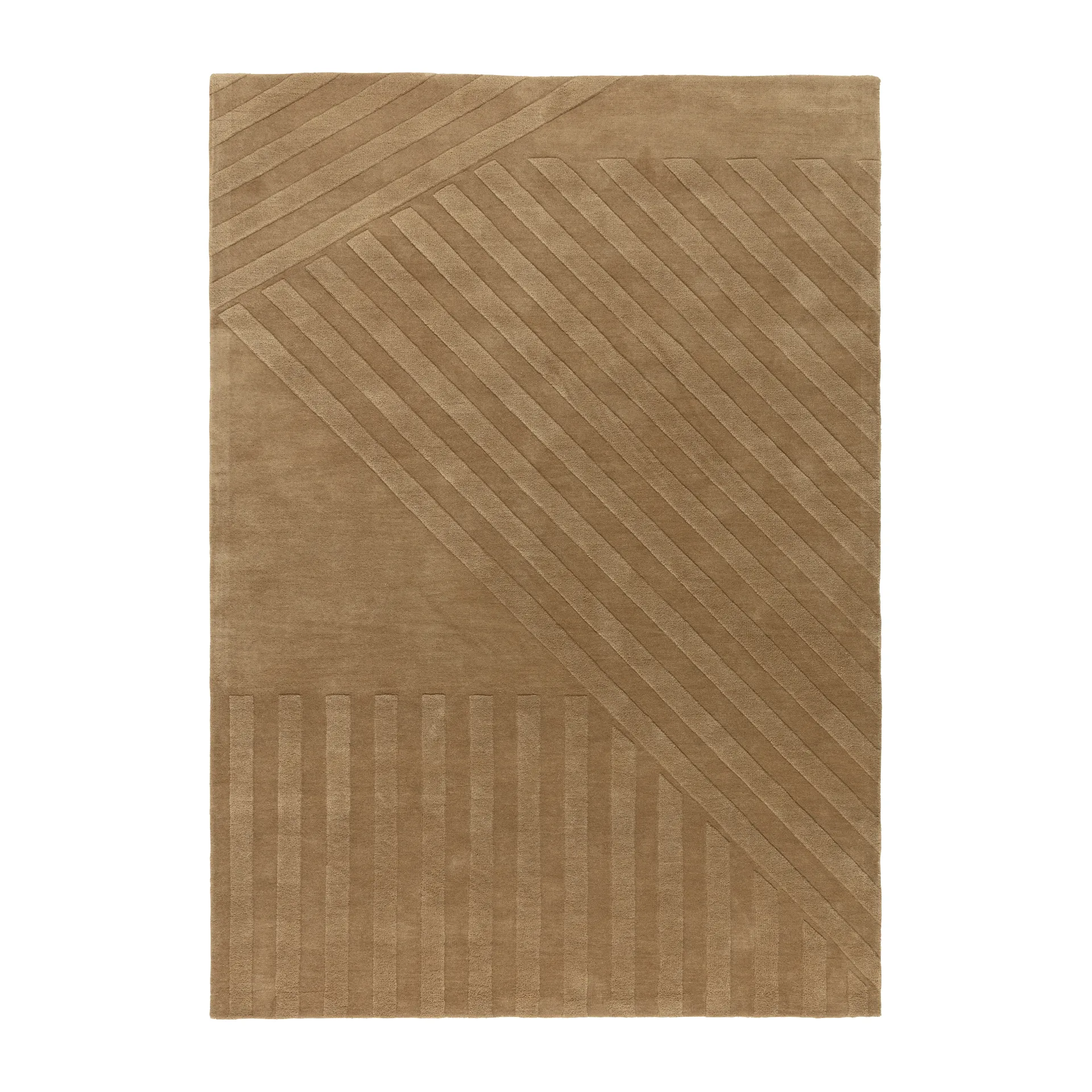 Levels ullmatta stripes beige, 200x300 cm NJRD