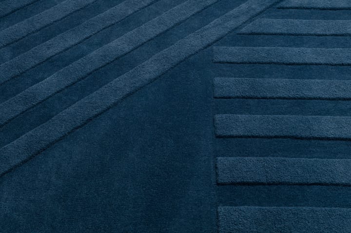 Levels ullmatta stripes blå - 200x300 cm - NJRD