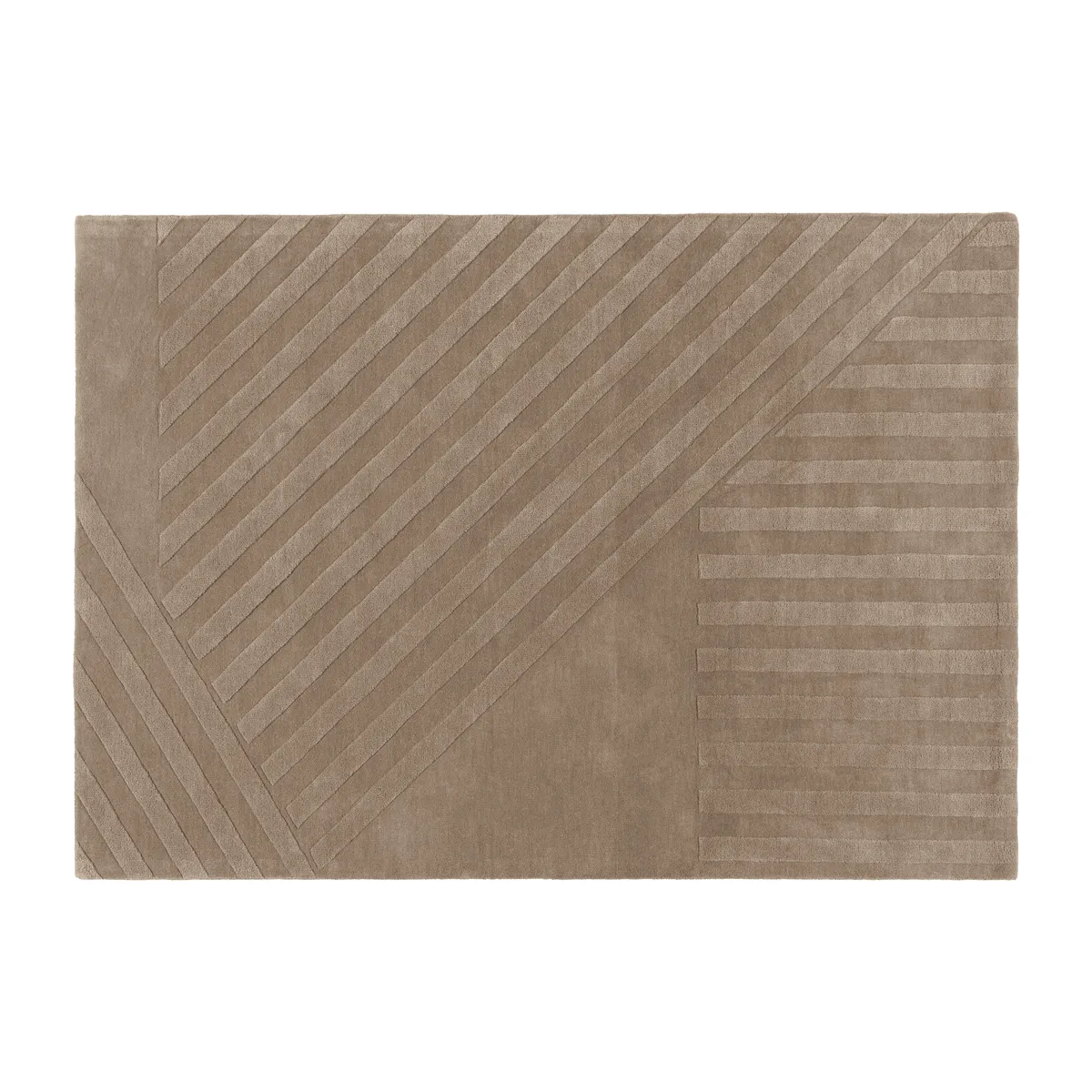 NJRD Levels ullmatta stripes mullvad 200x300 cm