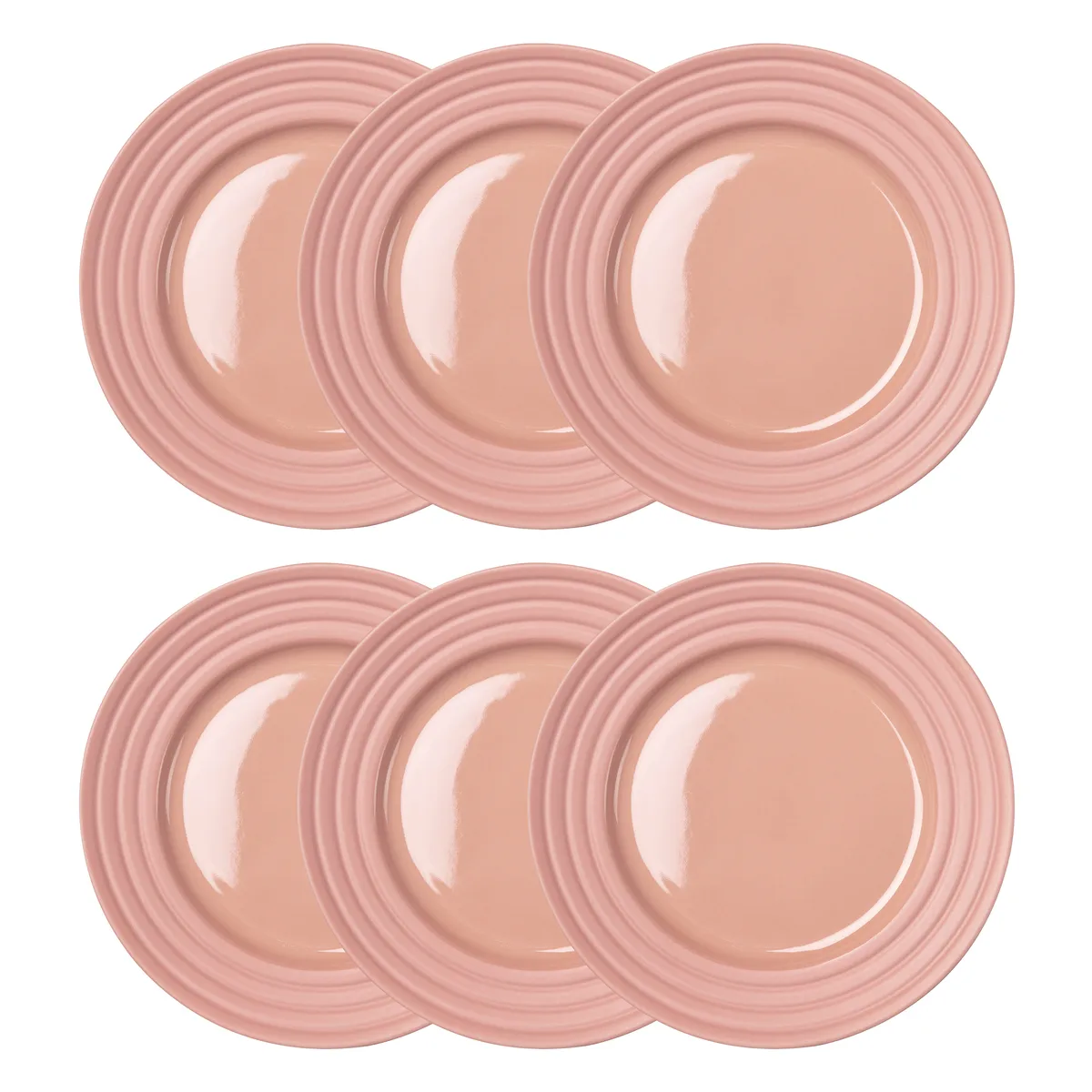 NJRD Lines assiett Ø21 cm 6-pack Rosa