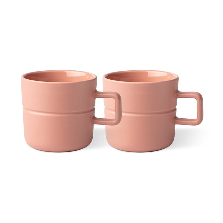 Lines mugg 30 cl 2-pack - Rosa - NJRD