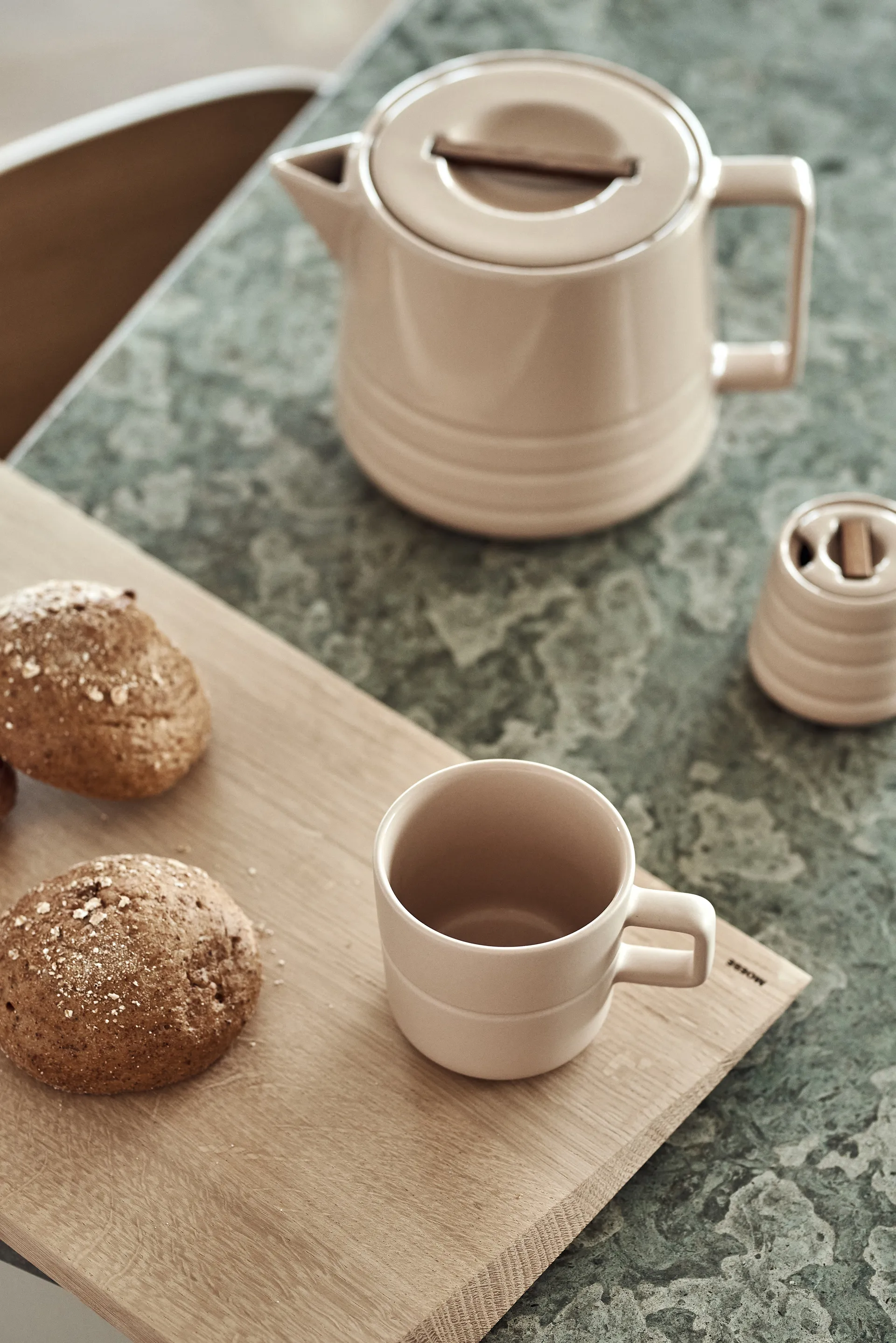 Lines mugg 30 cl, Beige NJRD