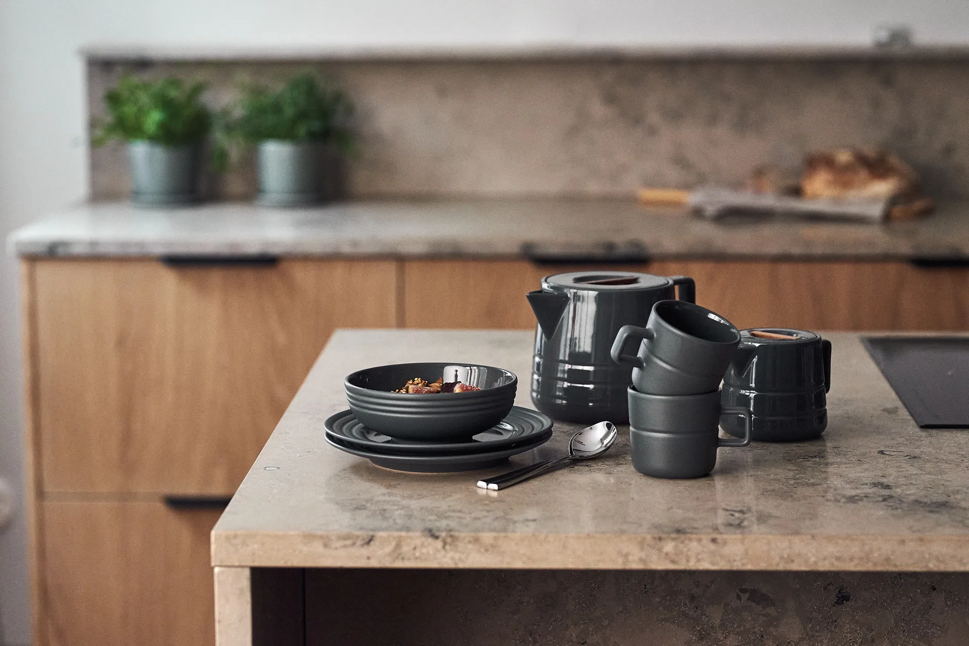 Lines mugg 30 cl, Mörkgrå NJRD