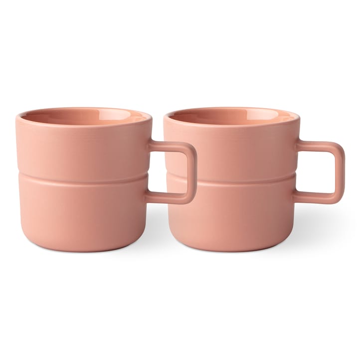 Lines mugg 50 cl 2-pack - Rosa - NJRD