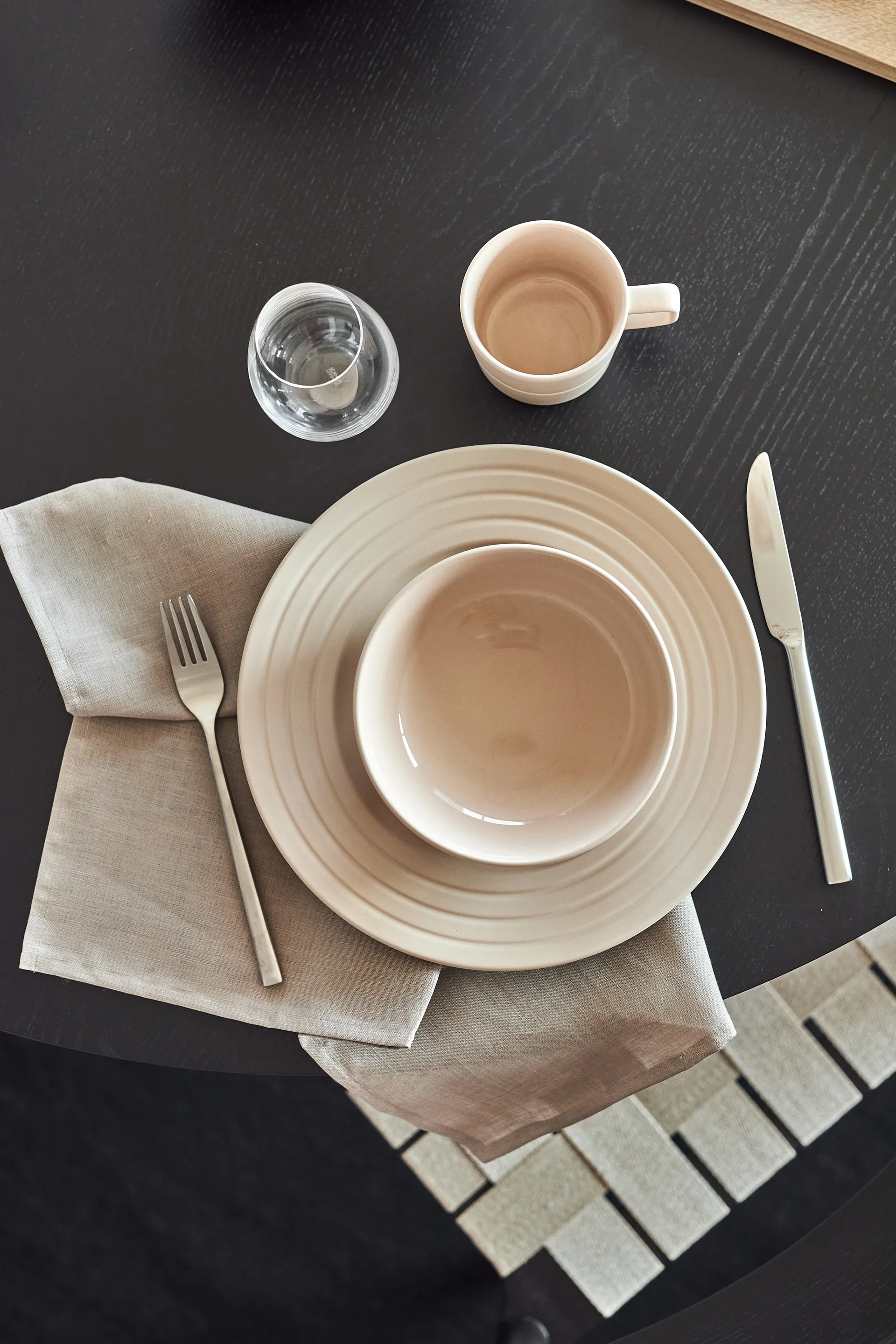 Lines skål Ø16 cm, Beige NJRD