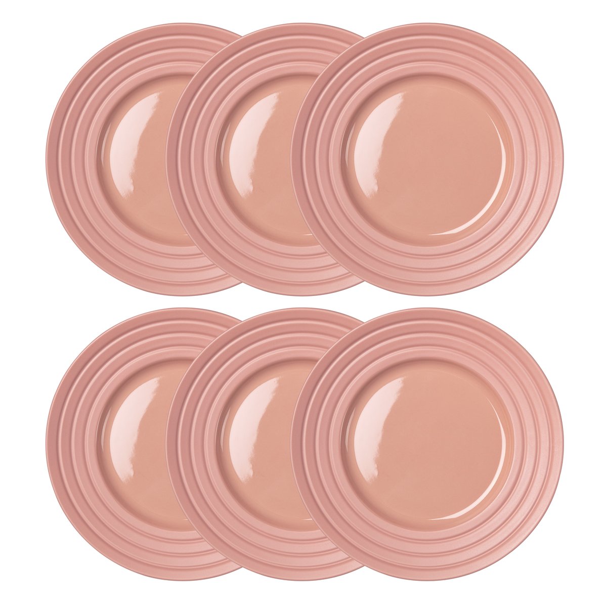 NJRD Lines tallrik 27 cm 6-pack Rosa | Skandinavisk Design | Mattallrikar | Rosa