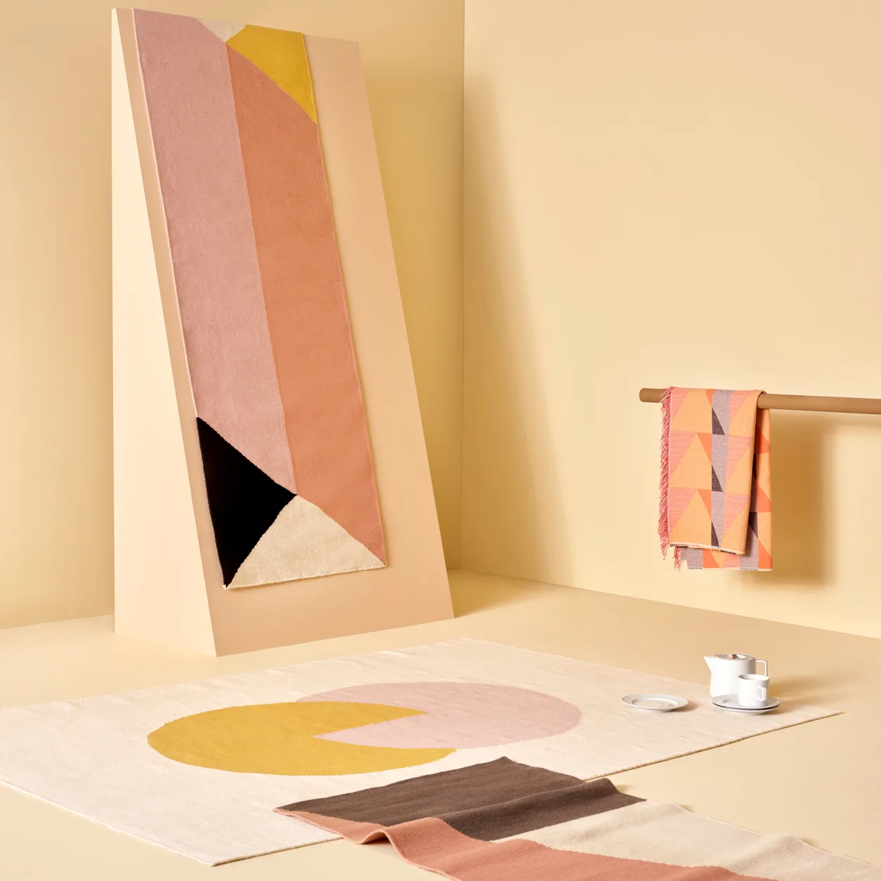 Rectangles blocks kelimmatta rosa, 80x240 cm NJRD