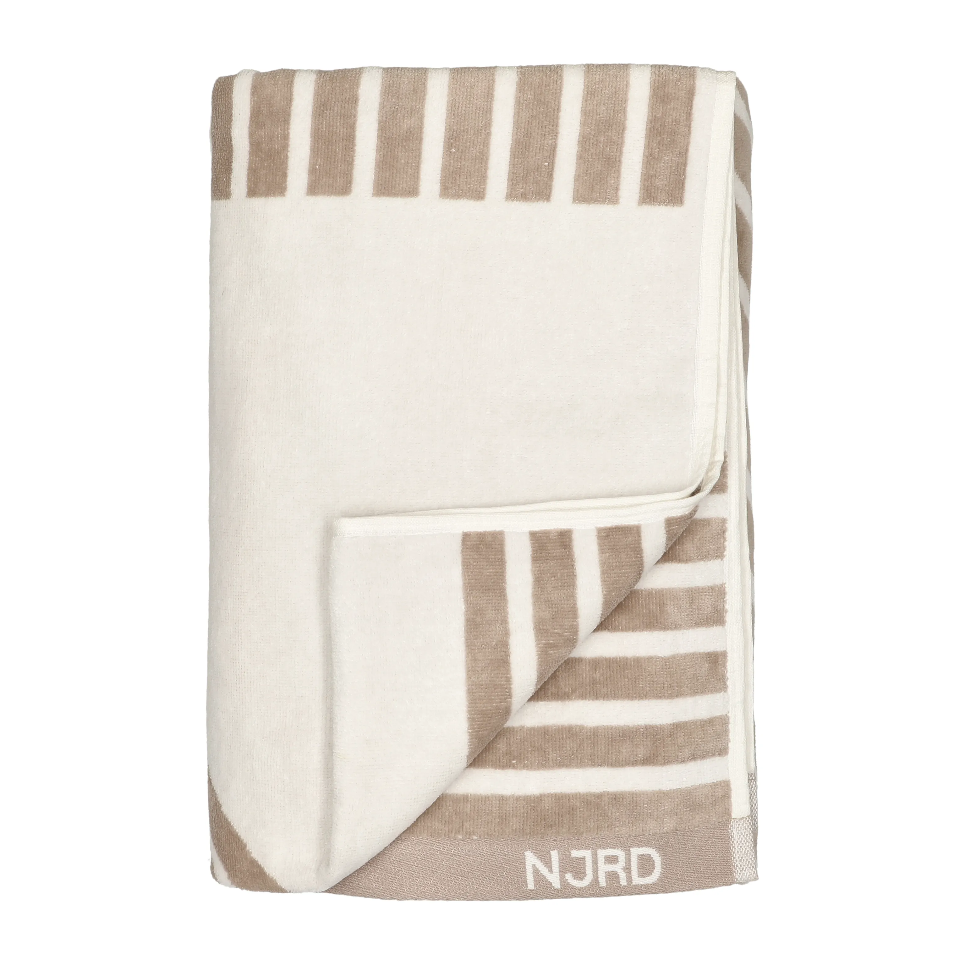 Stripes badhandduk 100x150 cm, Beige