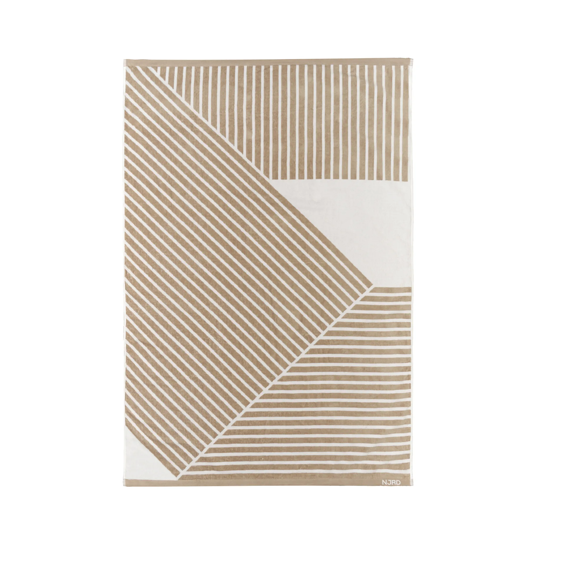 Stripes badhandduk 100x150 cm, Beige NJRD