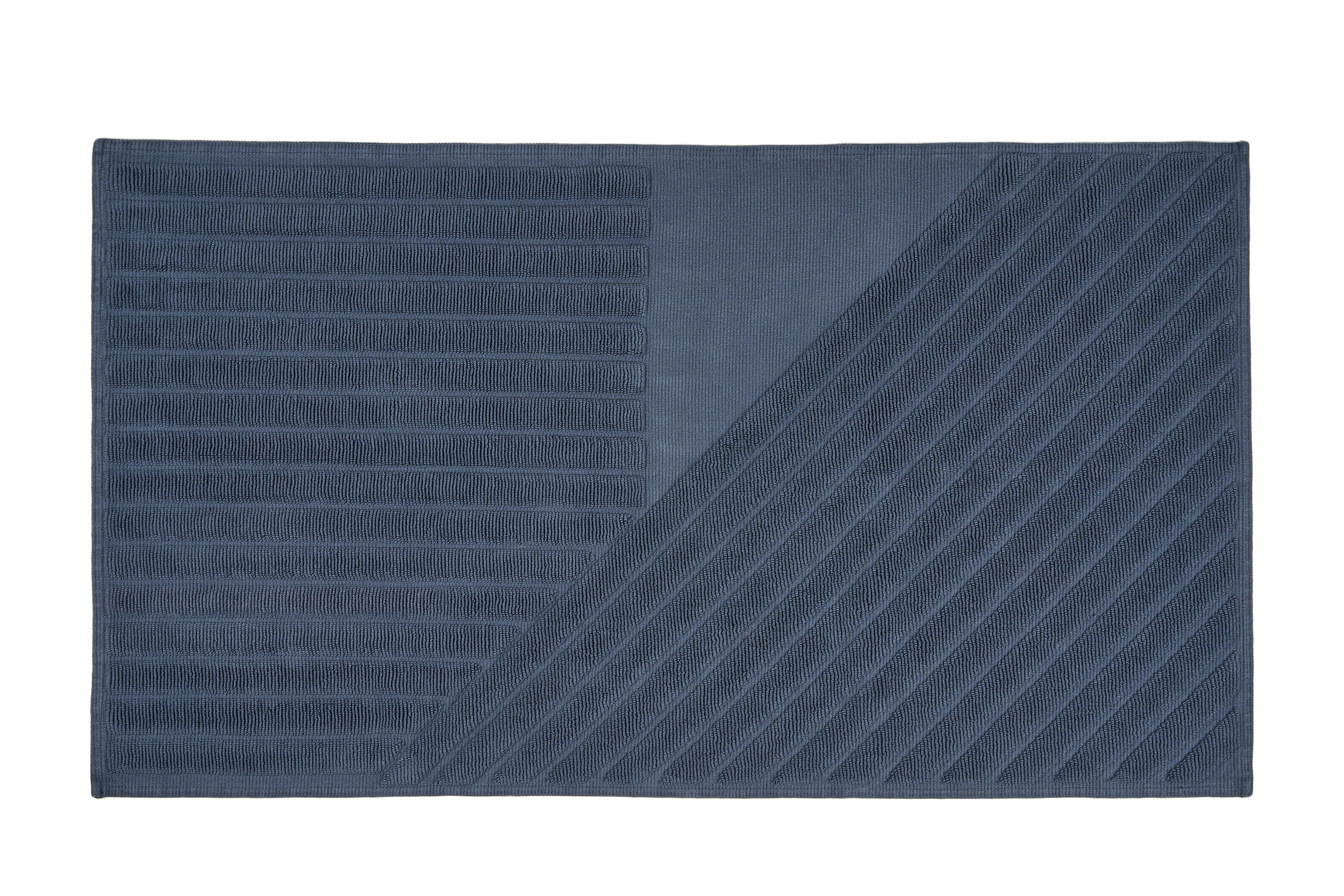 Stripes badrumsmatta 50x90 cm, Blå