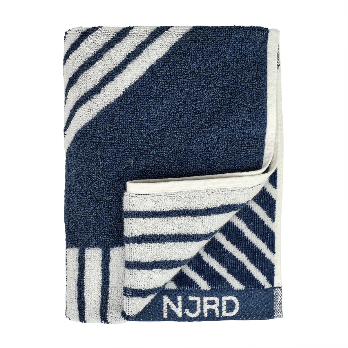 NJRD Stripes handduk 50x70 cm Blå | Skandinavisk Design | Handdukar | Blå