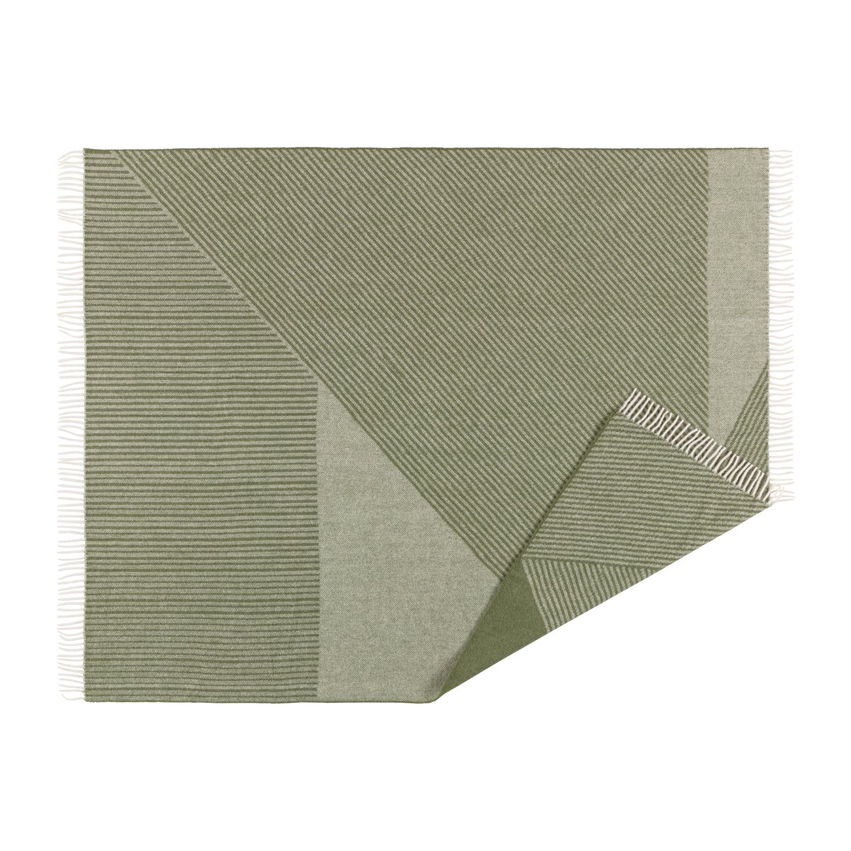 NJRD Stripes ullpläd 130x185 cm Grön | Skandinavisk Design | Ullplädar & Ullfiltar | Grön