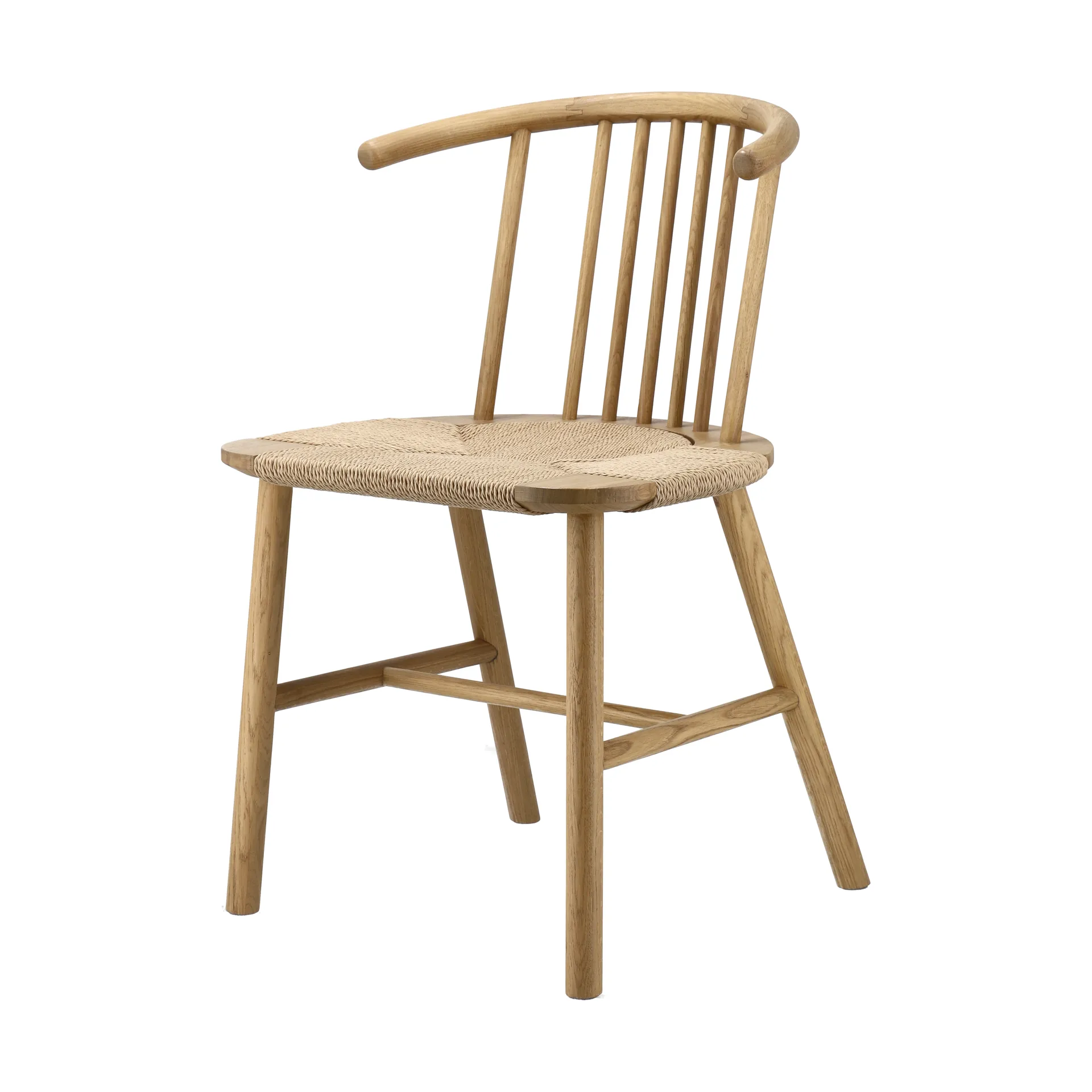 VIOR matstol flätad sits, Lackerad ek-natur, 4-pack NJRD