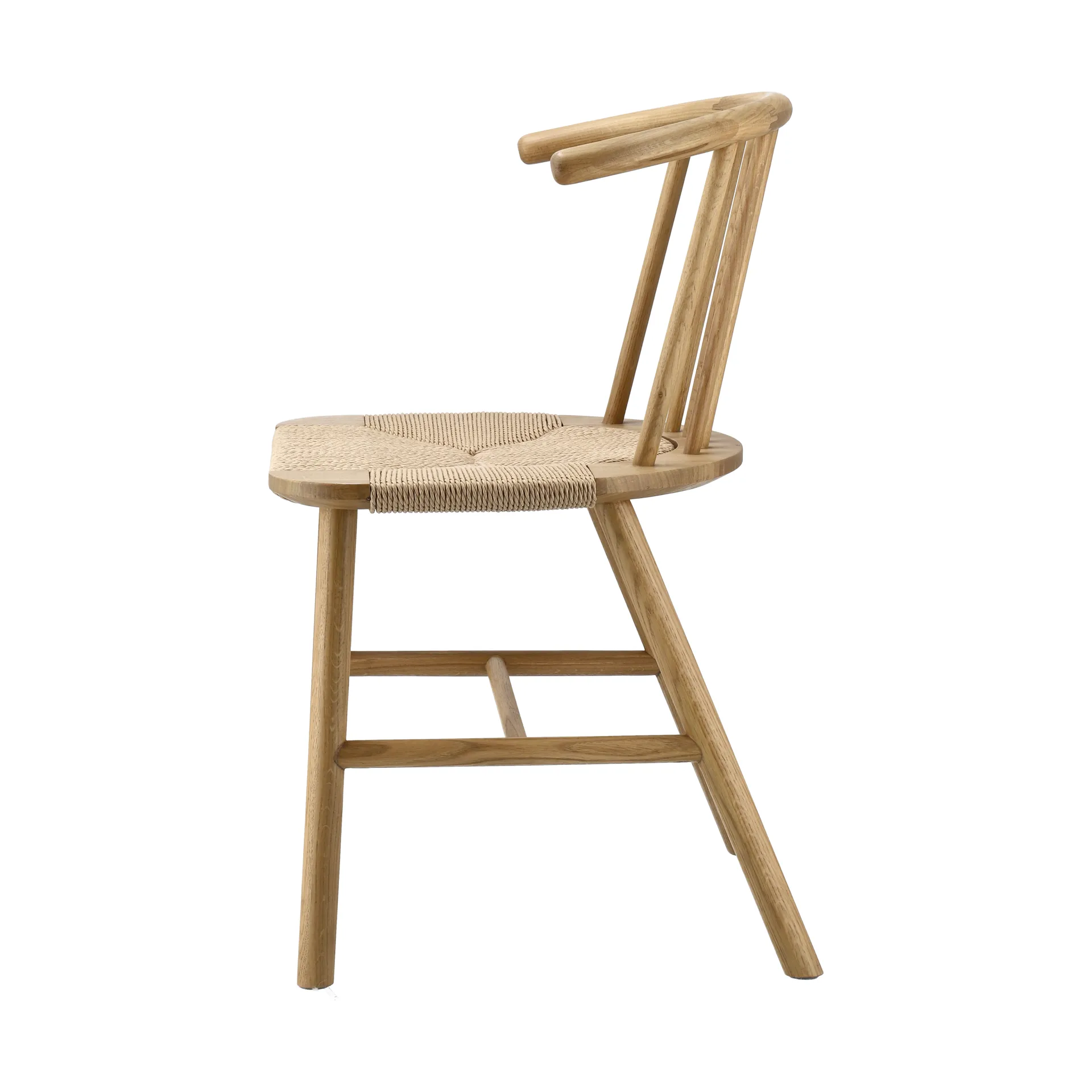 VIOR matstol flätad sits, Lackerad ek-natur, 6-pack NJRD
