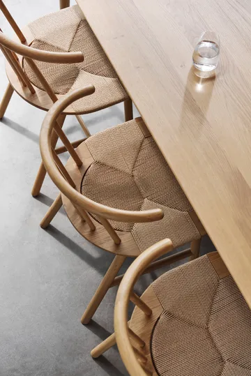 VIOR matstol flätad sits, Lackerad ek-natur, 6-pack - NJRD