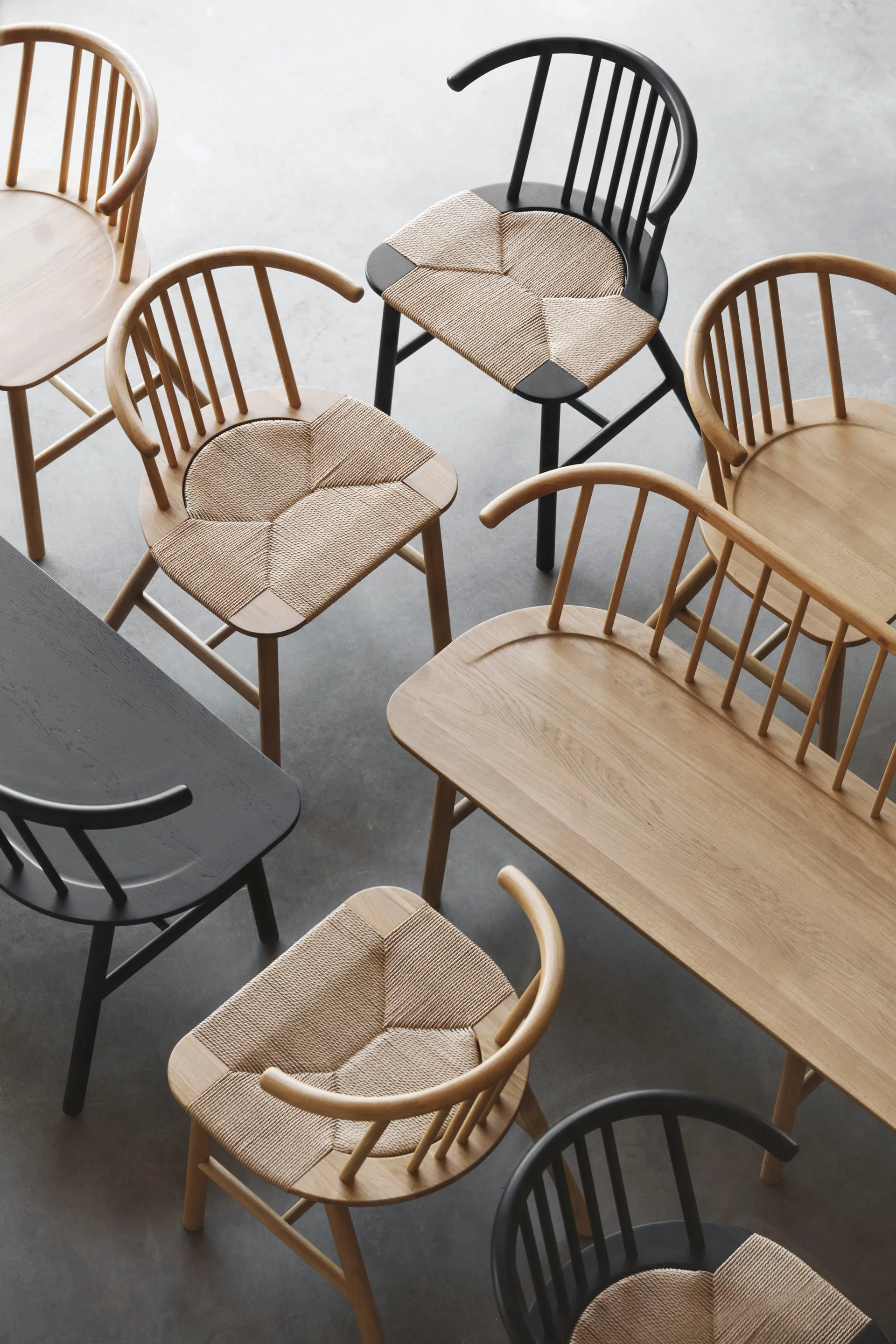 VIOR matstol flätad sits, Lackerad ek-natur, 6-pack NJRD