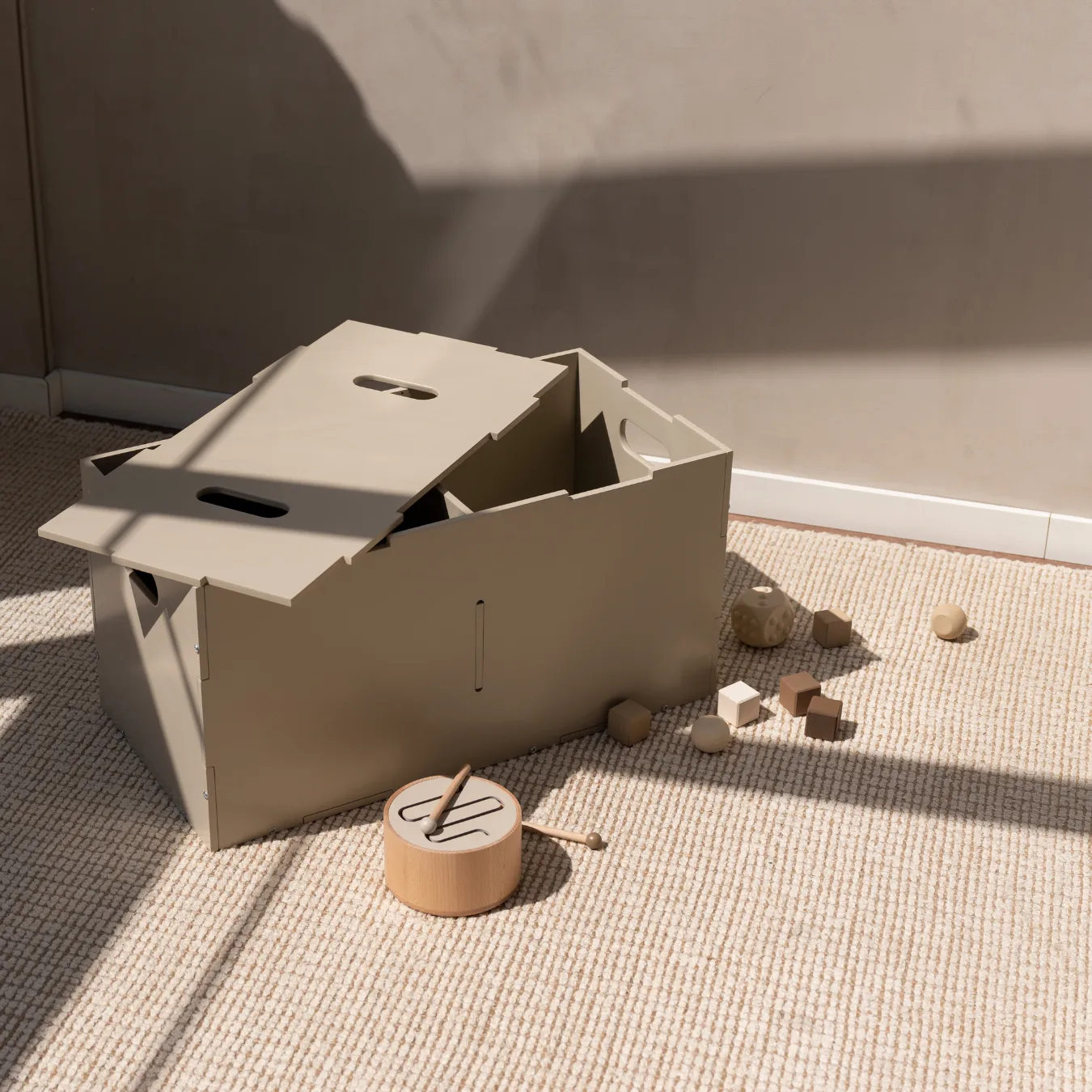 Cube Long förvaringslåda, Beige Nofred