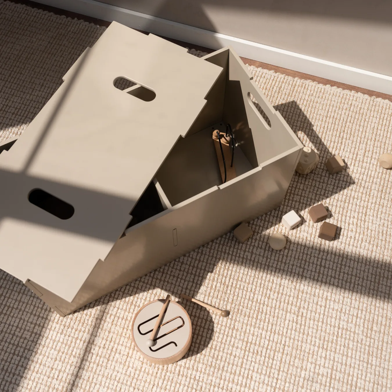 Cube Long förvaringslåda, Beige Nofred