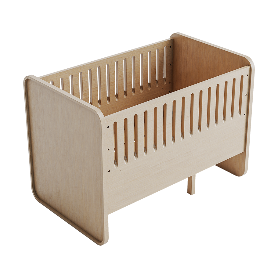 Nofred Form baby & juniorsäng 166x77,5x87 cm Vit | Skandinavisk Design | Ställbar säng | Vit