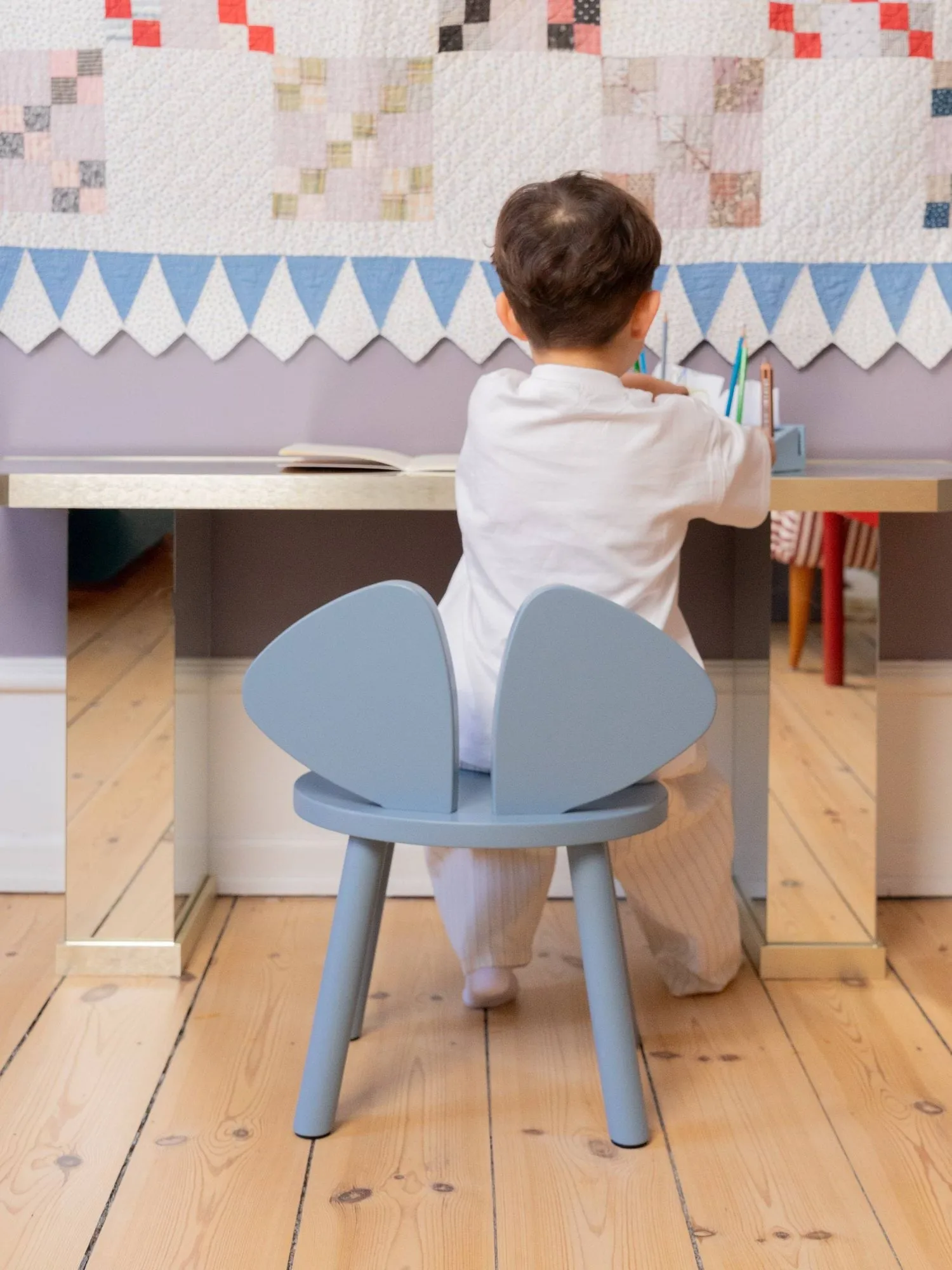 Mouse Chair barnstol, Blue Nofred
