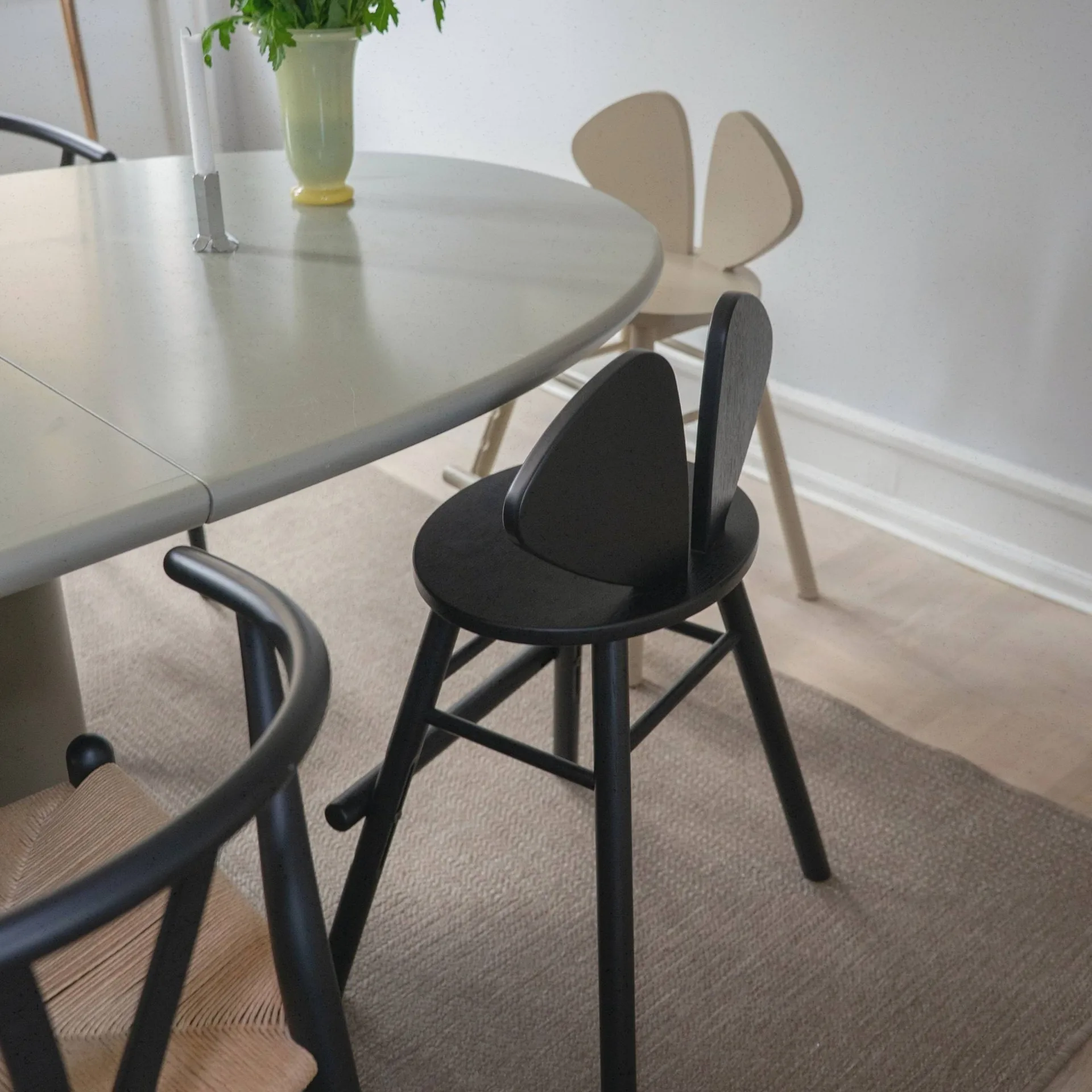 Mouse Chair Junior stol, Svart Nofred