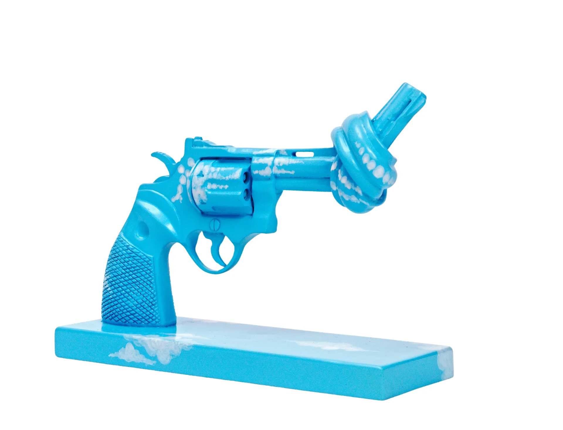 Imagine dekoration 30 cm, Blå-vit Non Violence