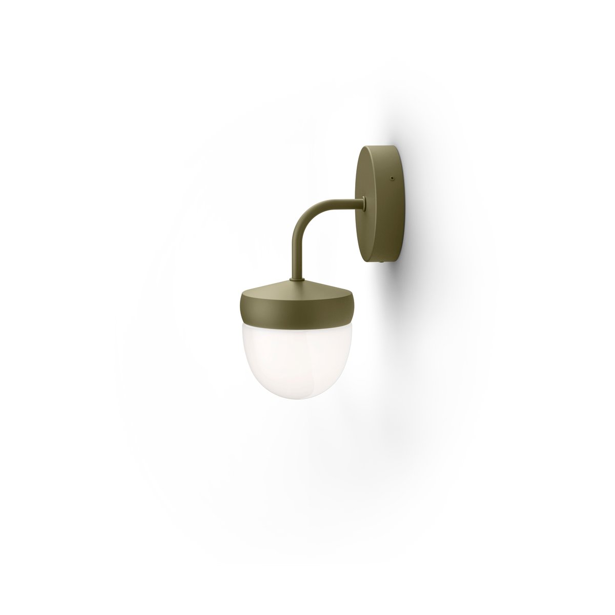 Noon Pan vägglampa frostad 10 cm Olivgrå | Skandinavisk Design | Vägglampor | Grön