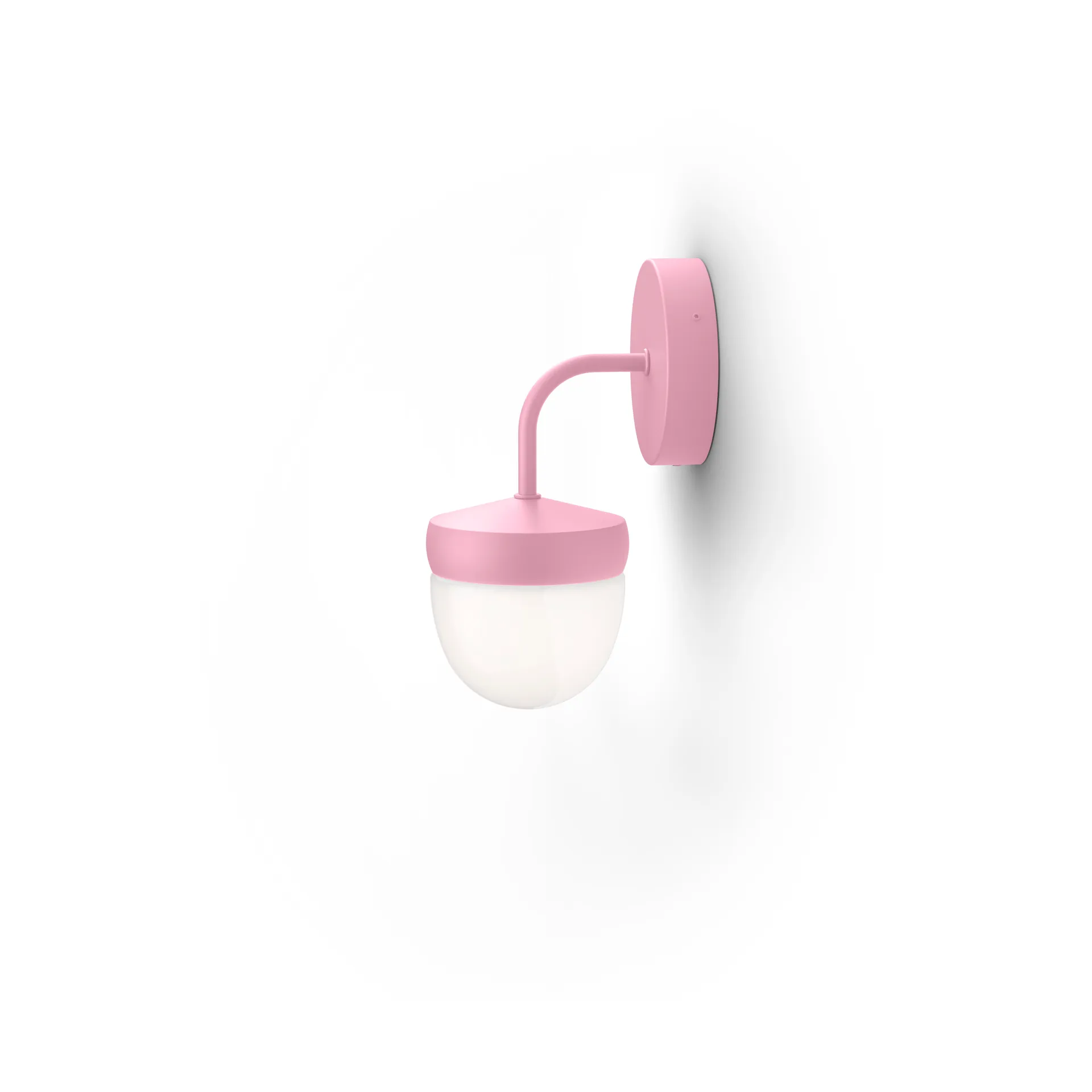 Pan vägglampa frostad 10 cm, Rosa Noon