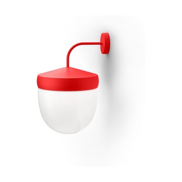 Pan vägglampa frostad 30 cm - Röd - Noon